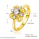 Wholesale Trendy 24K Gold White CZ Ring TGGPR883 1 small