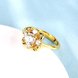 Wholesale Trendy 24K Gold White CZ Ring TGGPR883 2 small