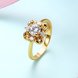 Wholesale Trendy 24K Gold White CZ Ring TGGPR883 3 small