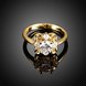 Wholesale Trendy 24K Gold White CZ Ring TGGPR883 4 small