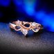 Wholesale Classic Rose Gold Plant White CZ Ring TGGPR1123 2 small