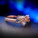 Wholesale Classic Rose Gold Plant White CZ Ring TGGPR1123 3 small