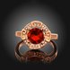 Wholesale Romantic Rose Gold Round Red CZ Ring TGGPR1143 0 small
