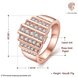 Wholesale Classic Rose Gold Geometric White Rhinestone Ring TGGPR1247 0 small