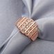 Wholesale Classic Rose Gold Geometric White Rhinestone Ring TGGPR1247 4 small