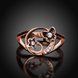 Wholesale Romantic Rose Gold Plant White Rhinestone Ring TGGPR1260 1 small