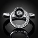 Wholesale Classic Platinum Round White Rhinestone Ring TGGPR1272 2 small