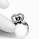 Wholesale Punk Platinum Plant White Rhinestone Ring TGGPR1331 3 small