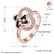 Wholesale Punk Rose Gold Plant White Rhinestone Ring TGGPR1337 1 small