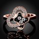 Wholesale Punk Rose Gold Plant White Rhinestone Ring TGGPR1337 2 small