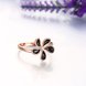 Wholesale Romantic Rose Gold Plant White Rhinestone Ring TGGPR1383 3 small