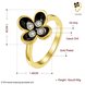 Wholesale Bohemia 24K Gold Plant White Rhinestone Ring TGGPR1392 3 small