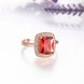 Wholesale Classic Rose Gold Geometric Multicolor CZ Ring TGGPR1443 3 small