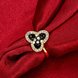 Wholesale Romantic 24K Gold Plant White Rhinestone Ring TGGPR1457 2 small