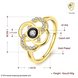 Wholesale Classic 24K Gold Plant White Rhinestone Ring TGGPR1493 1 small