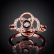 Wholesale Classic Rose Gold Plant White Rhinestone Ring TGGPR1500 2 small
