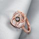 Wholesale Classic Rose Gold Plant White Rhinestone Ring TGGPR1500 3 small