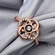 Wholesale Classic Rose Gold Plant White Rhinestone Ring TGGPR1500 4 small