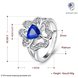 Wholesale Classic Platinum Plant White Rhinestone flower Ring For Women Temperament Jewelry Accessories Gift TGGPR206 0 small