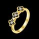 Wholesale Bohemia style 24K Gold Plant flower White Rhinestone Ring delicate jewelry for girl gift TGGPR295 0 small