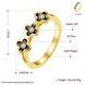 Wholesale Bohemia style 24K Gold Plant flower White Rhinestone Ring delicate jewelry for girl gift TGGPR295 1 small