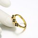 Wholesale Bohemia style 24K Gold Plant flower White Rhinestone Ring delicate jewelry for girl gift TGGPR295 3 small