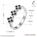 Wholesale Bohemia style  Platinum Plant flower White Rhinestone Ring delicate jewelry for girl gift TGGPR310 3 small