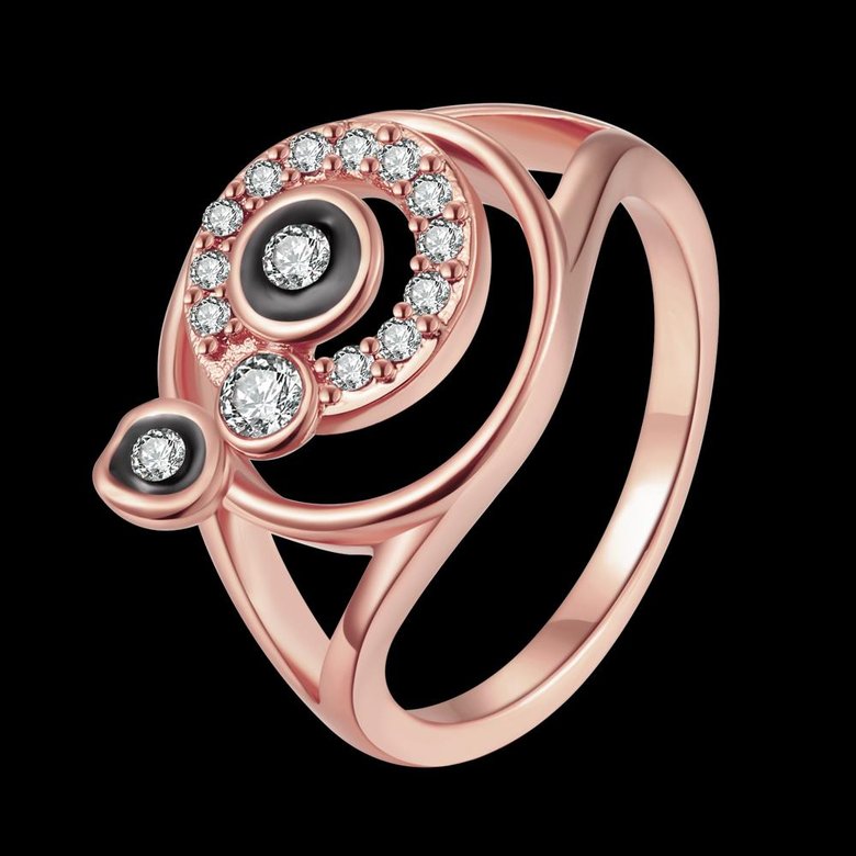 Wholesale Bohemia Rose Gold Round White Rhinestone Ring  Vintage Bridal Round Engagement Ring TGGPR346 0