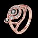 Wholesale Bohemia Rose Gold Round White Rhinestone Ring  Vintage Bridal Round Engagement Ring TGGPR346 0 small