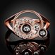 Wholesale Bohemia Rose Gold Round White Rhinestone Ring  Vintage Bridal Round Engagement Ring TGGPR346 2 small
