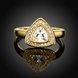 Wholesale Classic Trendy Design 24K gold Geometric White CZ Ring  Vintage Bridal ring Engagement ring jewelry TGGPR381 1 small