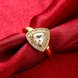 Wholesale Classic Trendy Design 24K gold Geometric White CZ Ring  Vintage Bridal ring Engagement ring jewelry TGGPR381 2 small