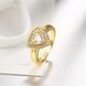 Wholesale Classic Trendy Design 24K gold Geometric White CZ Ring  Vintage Bridal ring Engagement ring jewelry TGGPR381 3 small