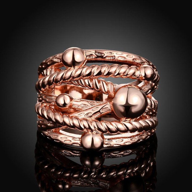 Wholesale Classic Rose Gold Geometric Ring TGGPR427 3