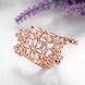 Wholesale Romantic Rose Gold Plant White Rhinestone Ring TGGPR465 4 small