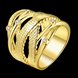 Wholesale Trendy hot sale  Design 24K gold Geometric White CZ Ring  Vintage Bridal ring Engagement ring jewelry TGGPR473 0 small
