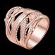 Wholesale Classic Rose Gold Geometric White Rhinestone Ring TGGPR480 0 small