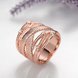 Wholesale Classic Rose Gold Geometric White Rhinestone Ring TGGPR480 3 small