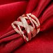 Wholesale Classic Rose Gold Geometric White Rhinestone Ring TGGPR480 4 small