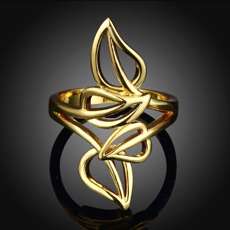 Wholesale Romantic 24K Gold Plant Ring TGGPR486 4