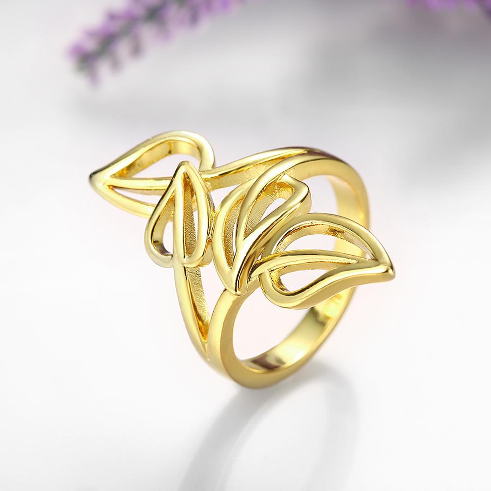 Wholesale Romantic 24K Gold Plant Ring TGGPR486 5