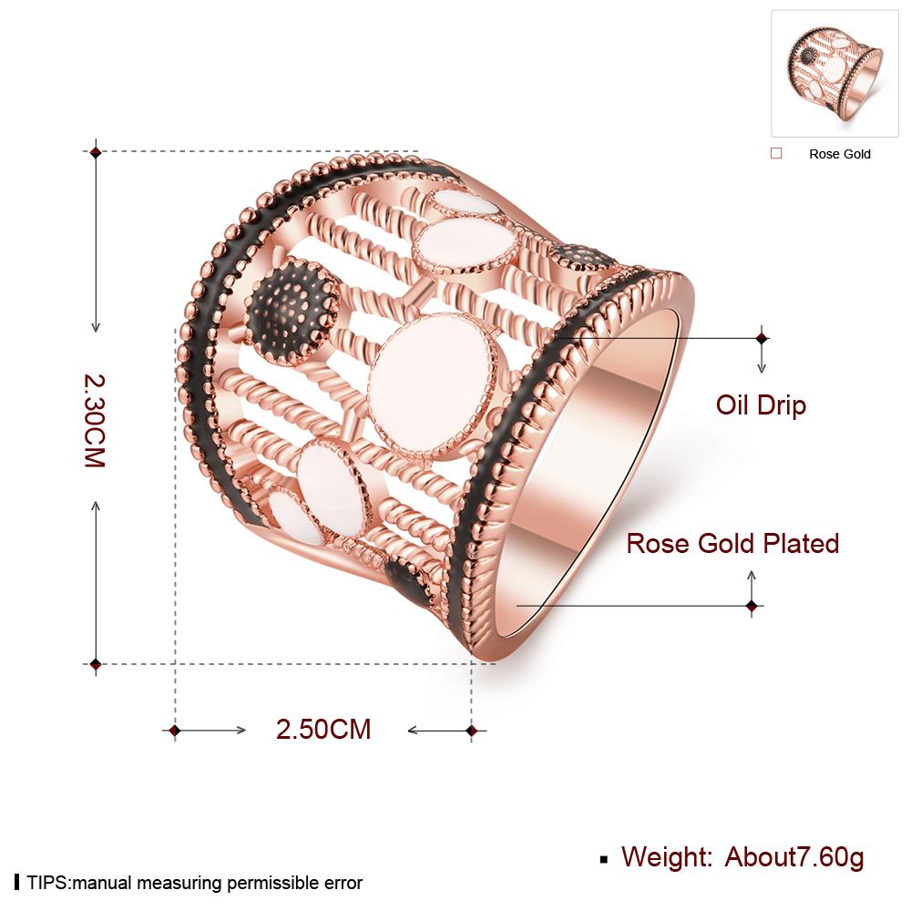 Wholesale Bohemia Rose Gold Geometric Ring TGGPR534 1