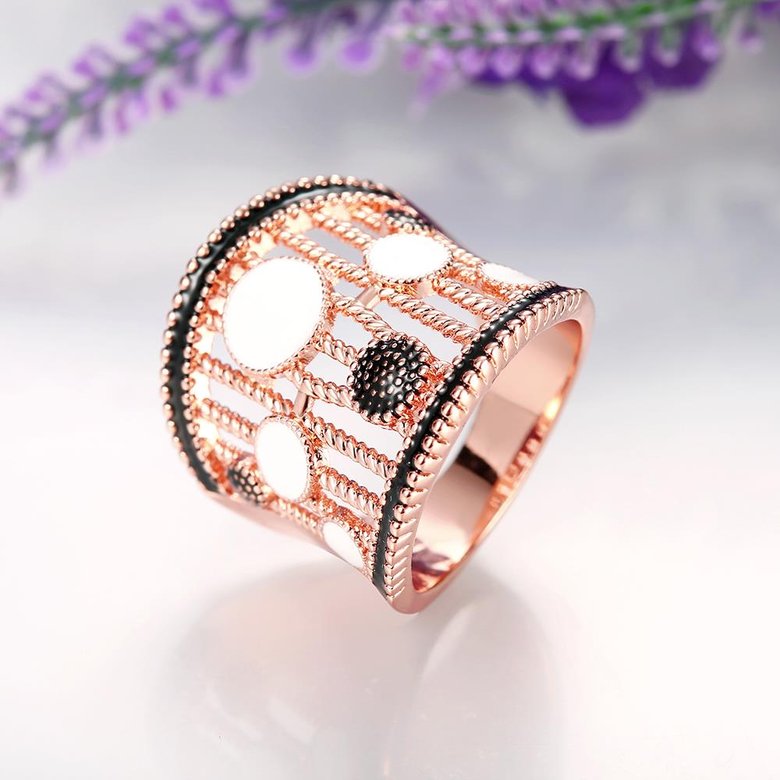 Wholesale Bohemia Rose Gold Geometric Ring TGGPR534 3