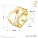 Wholesale Romantic 24K Gold Geometric White Rhinestone Ring TGGPR566 1 small