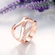 Wholesale Romantic Rose Gold Geometric White Rhinestone Ring  Engagement Ring For Women Gift TGGPR009 1 small