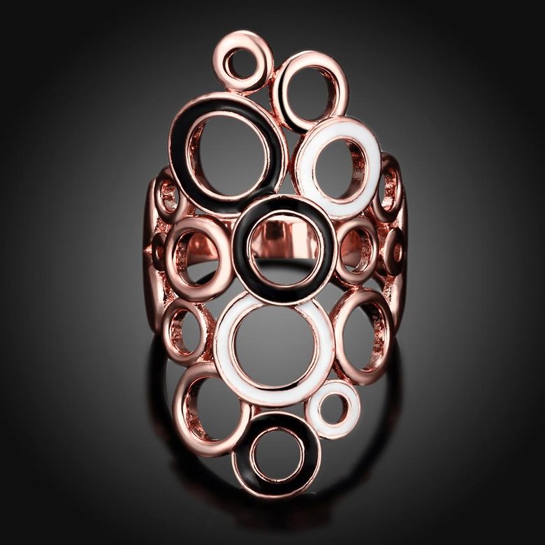 Wholesale Classic Rose Gold Geometric Ring TGGPR604 2