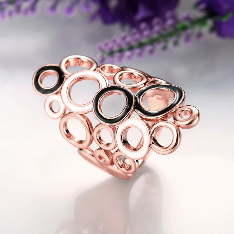 Wholesale Classic Rose Gold Geometric Ring TGGPR604 3