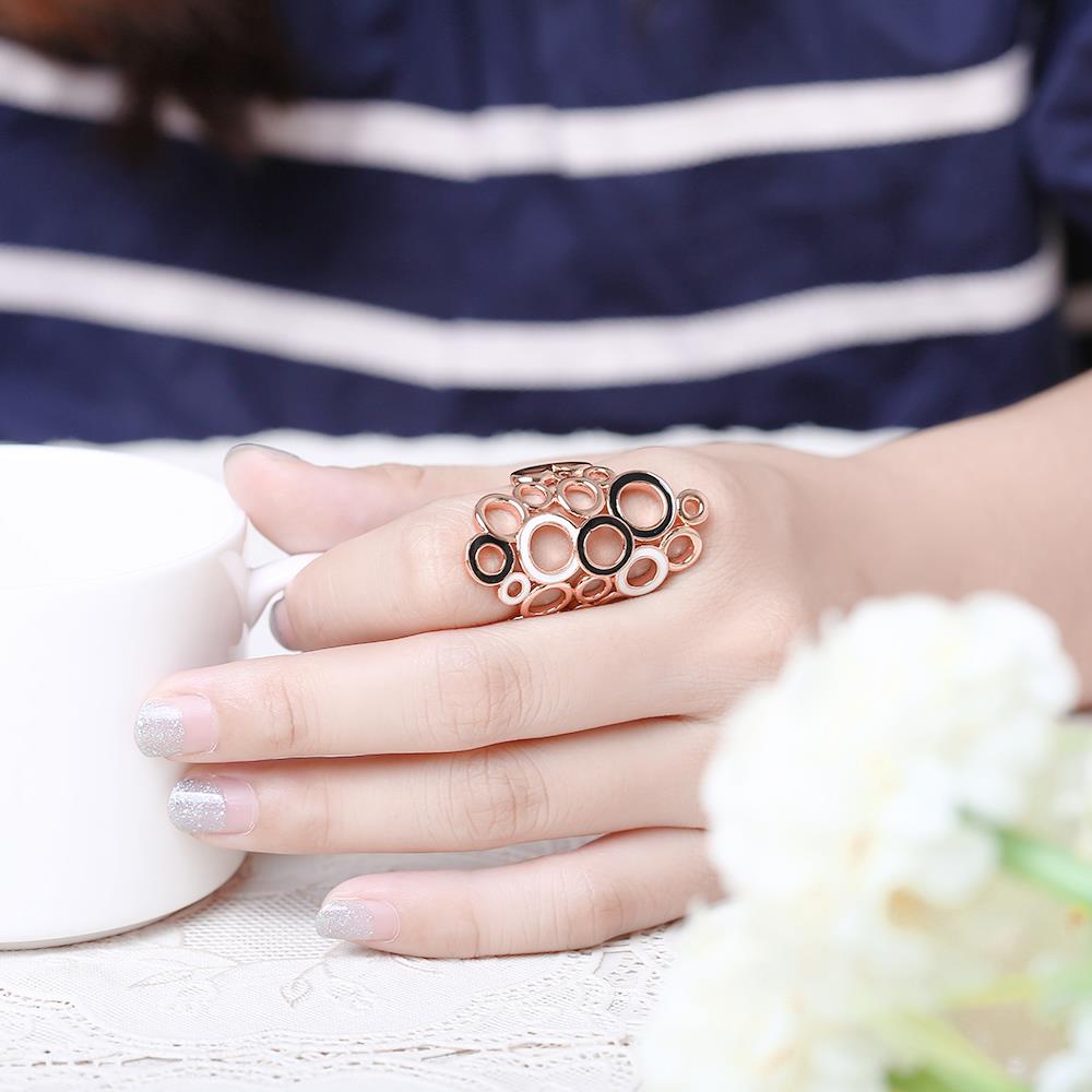 Wholesale Classic Rose Gold Geometric Ring TGGPR604 5