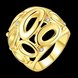 Wholesale Casual/Sporty 24K Gold Geometric White Rhinestone Ring TGGPR774 0 small