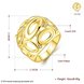 Wholesale Casual/Sporty 24K Gold Geometric White Rhinestone Ring TGGPR774 1 small